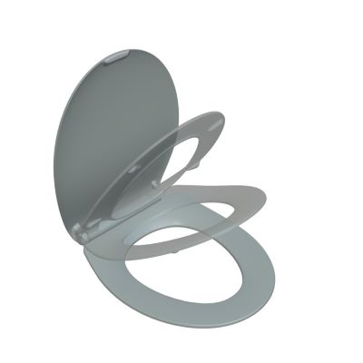 Abattant WC gris clair brillant Slim Bemis