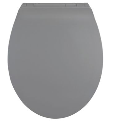 Abattant WC Gris avec frein de chute et déclipsable - Accessoires de WC -  Décomania