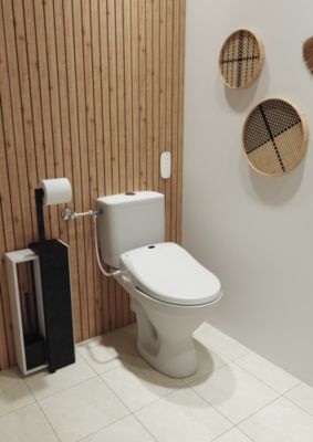 Abattant WC lavant multifonctions chauffant et éclairant, Allibert Limpio