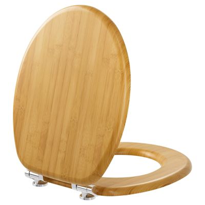 Abattant WC,Lunette WC Universelle,bois MDF,Forme O,Charnières Réglables,Frein Chute,Montage Facile