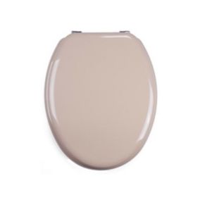 Abattant Wc MDF Beige - MSV - Universel - Acier Inoxydable - Accessoires de salle de bain