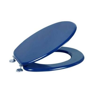 Abattant Wc MDF Bleu Marine - MSV - Universel - Fixation par le dessus avec entraxe universelle