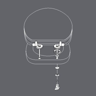 Abattant WC MDF charnières métal HAVANE