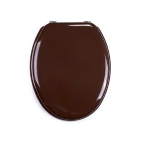 Abattant wc MDF CLEO Marron Chocolat  Charnières Inox MSV