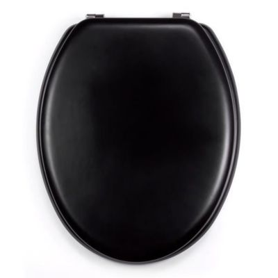 Abattant wc MDF CLEO Noir mat  Charnières Inox MSV