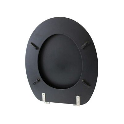 Abattant wc MDF CLEO Noir mat  Charnières Inox MSV