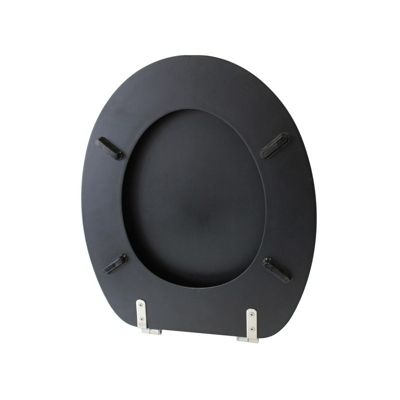 Abattant wc MDF CLEO Noir mat  Charnières Inox MSV