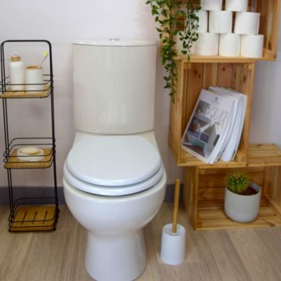 Abattant WC MDF compressé blanc 42.5cm