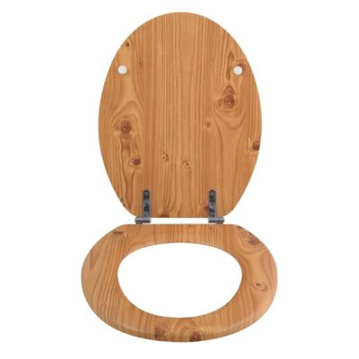 Abattant wc MDF en Décor Pin Marron  Charnières Inox MSV