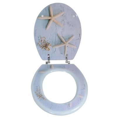 Abattant wc MDF Etoile de mer  Charnières Inox MSV