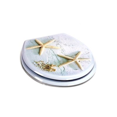 Abattant wc MDF Etoile de mer  Charnières Inox MSV