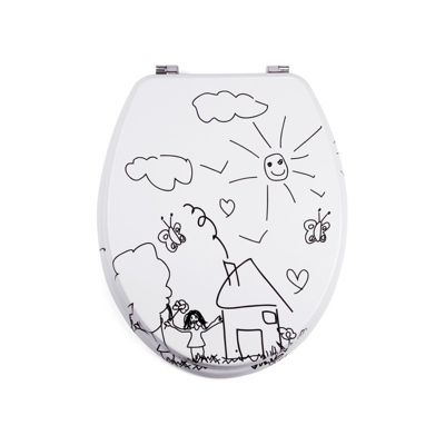 Abattant wc MDF Jardin d'enfants  Charnières Inox MSV