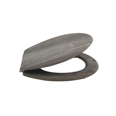 Abattant wc MDF Marron  Charnières Inox MSV