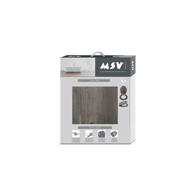 Abattant wc MDF Marron  Charnières Inox MSV
