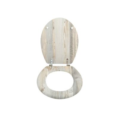 Abattant wc MDF Ombo Beige Charnières Inox MSV