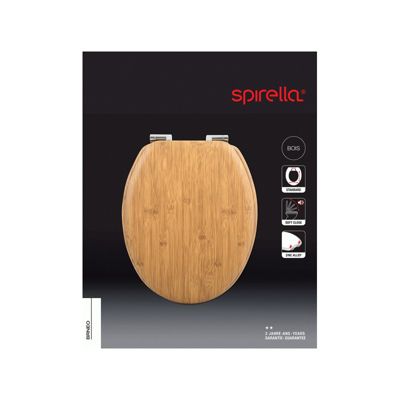 Abattant wc MDF PVC BORNEO Charnières Zinc Spirella