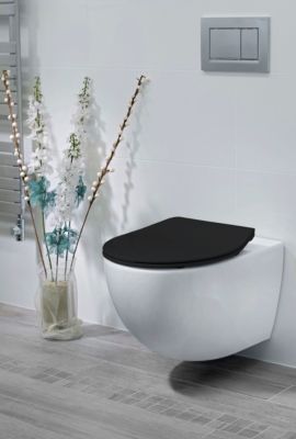 Brosse WC Suspendu Marquise Noir - Déco Toilette Boutique