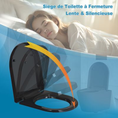 Dombach Kaiana - Abattant WC avec Frein de Chute - Premium Siège de Toilette Antibactérien