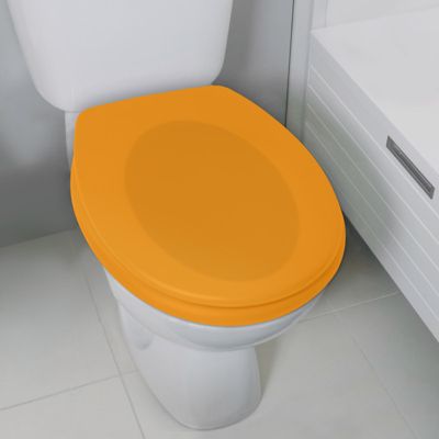 Abattant wc Thermo dur avec frein de chute NEELA Safran mat  Charnières ABS Chromé Spirella