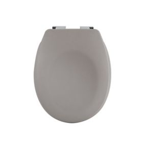 Abattant wc Thermo dur avec frein de chute NEELA Taupe mat  Charnières ABS Chromé Spirella