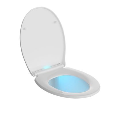 Abattant WC TODOT Forme Ovale avec éclairage LED Frein de Chute et Charnière Réglable