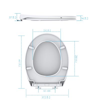 Abattant WC TODOT Forme Ovale avec éclairage LED Frein de Chute et Charnière Réglable