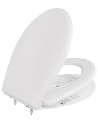 Abattant WC Universel Ovale en Duroplast avec Systeme d'abaissement Automatique, CECIPA MAX Siege de Toilette Antibacterien