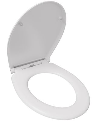 Abattant WC Universel Ovale en Duroplast avec Systeme d'abaissement Automatique, CECIPA MAX Siege de Toilette Antibacterien