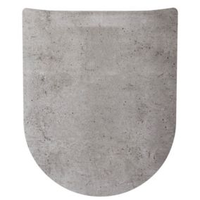 Abattant wood slim avec descente assistée  -  - Effet béton armé (41x51.5 cm - Gris clair)