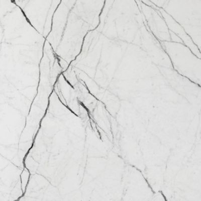 Abattant wood slim déclipsable  - Effet marbre de Carrare (47.5x36.5 cm - Blanc)