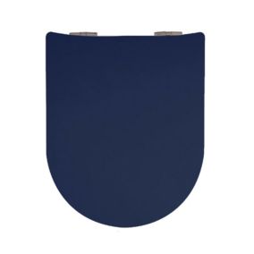 Abattant wood slim déclipsable uni (36.5x48 cm - Bleu Marine)