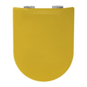 Abattant wood slim déclipsable uni (36.5x48 cm - Jaune Curry)