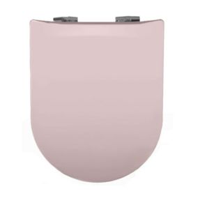 Abattant wood slim déclipsable uni (36.5x48 cm - Rose Clair)