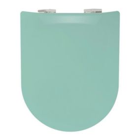 Abattant wood slim déclipsable uni (36.5x48 cm - Turquoise)