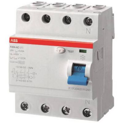 ABB F204A-63/0,03 - Interrupteur différentiel 4 pôles 63 A type A, 30 mA