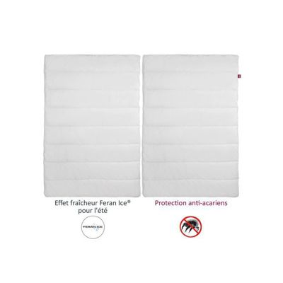 Fabriqué France Oeko-tex Couette Prestige Anti-Acarien Coton 220x240cm - Quallofil Allerban - Fabriquée France Couette Coton Prestige