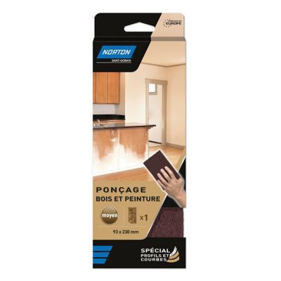 Abrasif de finition bois 93 x 230 mm Norton Beartex