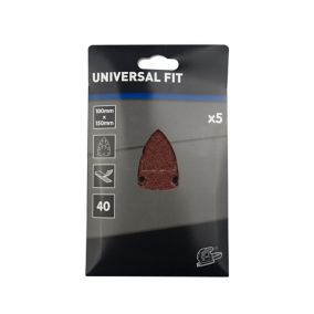 Abrasif pour ponceuse triangulaire Universal 150 x 100 mm, Grain 40 - 5 pièces