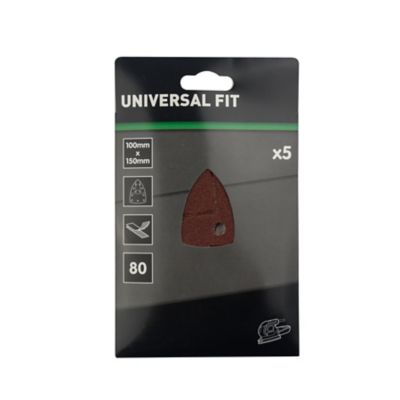 Lot De 50 Feuilles Abrasives Triangulaires 152x105 Mm - Grains 40 à 400, 11 Trous, Pour Ponceuse Détail
