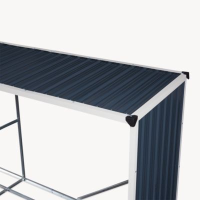 Abri-bûches couvert Kalmar 352 x 80 x 152 cm anthracite casa.pro
