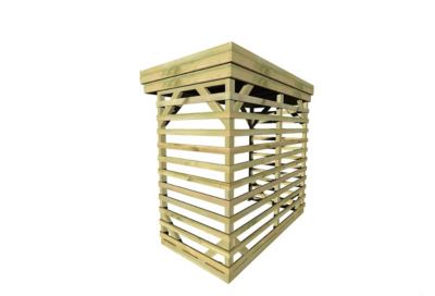 ABRI Bûches en Bois - 2,8m2 - 2,15x1,31m - Pin Sylvestre traité Autoclave - Surface Int : 1,8m2 / 3 stères
