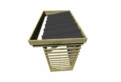 ABRI Bûches en Bois - 2,8m2 - 2,15x1,31m - Pin Sylvestre traité Autoclave - Surface Int : 1,8m2 / 3 stères