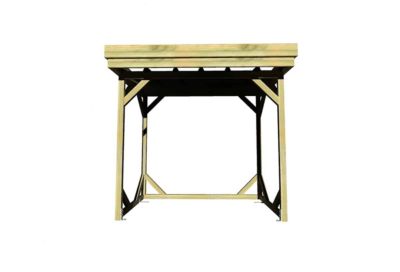 ABRI Bûches en Bois - 2,8m2 - 2,15x1,31m - Pin Sylvestre traité Autoclave - Surface Int : 1,8m2 / 3 stères