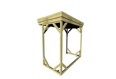 ABRI Bûches en Bois - 2,8m2 - 2,15x1,31m - Pin Sylvestre traité Autoclave - Surface Int : 1,8m2 / 3 stères