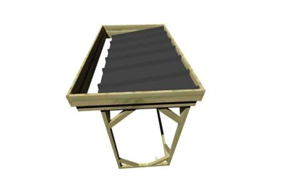 ABRI Bûches en Bois - 2,8m2 - 2,15x1,31m - Pin Sylvestre traité Autoclave - Surface Int : 1,8m2 / 3 stères