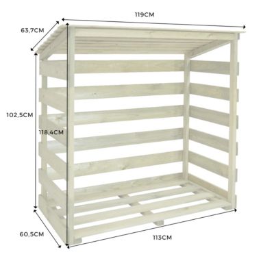 Abri bûches en bois Megève - 0,7 stère