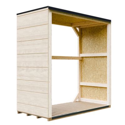 Abri à bûches extérieur 1,14 m² - 75 x 153 x H159 cm - M980-1 - Timbela