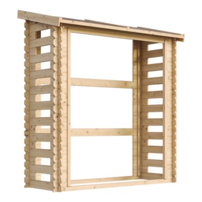 Abri à bûches -l86xL184xH200 cm/ 0.9 m2 M201 - Timbela