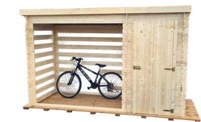 Abri bûcher Habrita bois monopente surface totale 4,01 m²