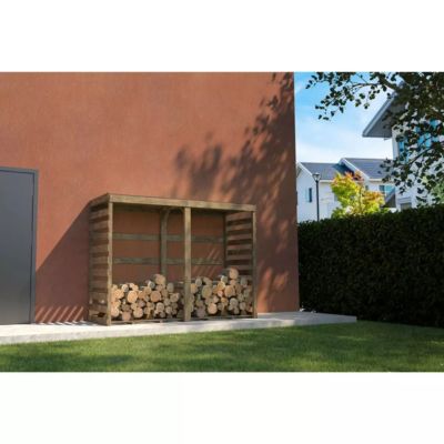 Abri bûches en bois Cerland Colombus l.238 x P.82 xH.174 cm